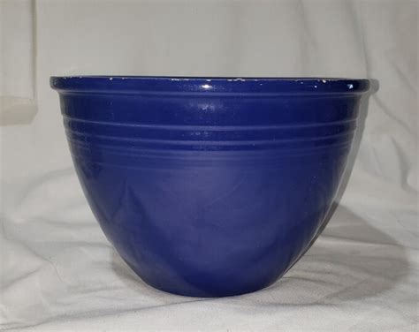 Vintage Homer Laughlin Fiesta Ware Fiestaware Cobalt Blue Mixing Bowl 4