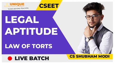 Free Cseet Legal Aptitude Law Of Torts May Lecture Basics