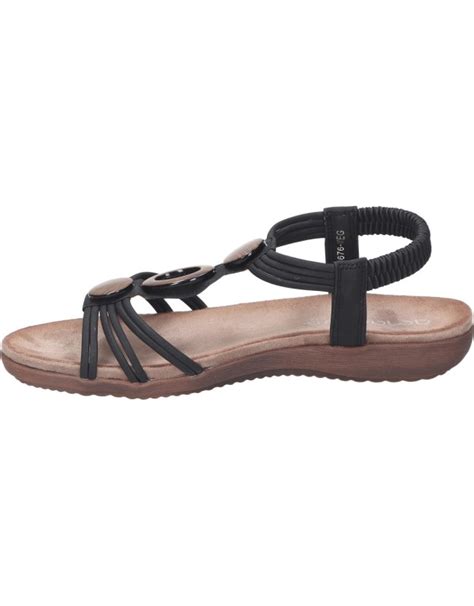 Sandalias cómodo de mujer AMARPIES abz26676 color negro