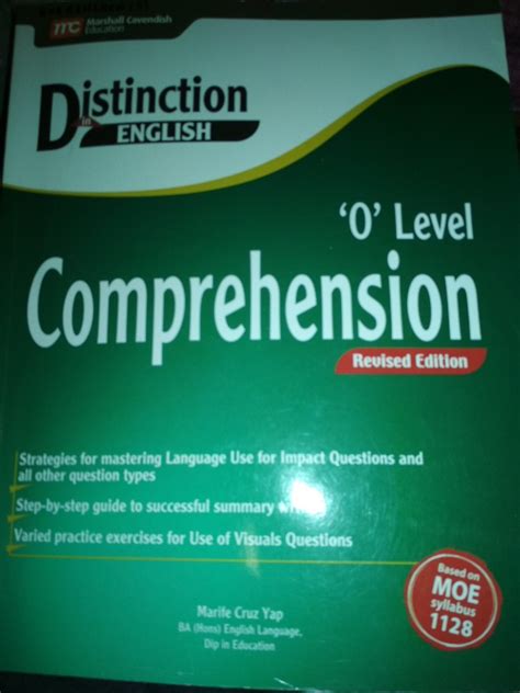 Distinction In English O Level Comprehension Hobbies And Toys Books And Magazines Assessment