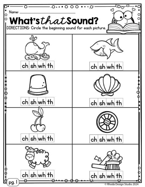 What are Consonant Digraphs? Free What's That Sound Worksheets