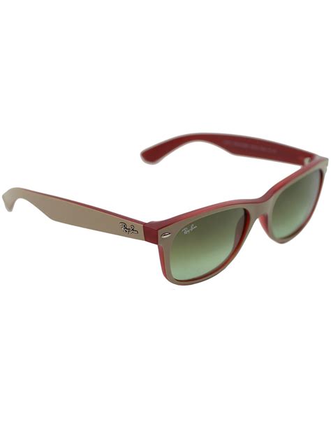 Ray Ban New Wayfarer Retro Mod Sunglasses In Beigered 2 Tone