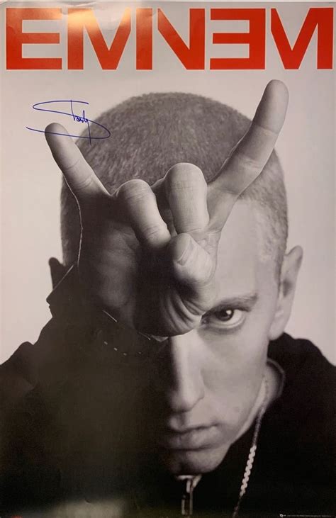 Autograph Signed Eminem Poster Coa Etsy In 2023 Eminem Poster