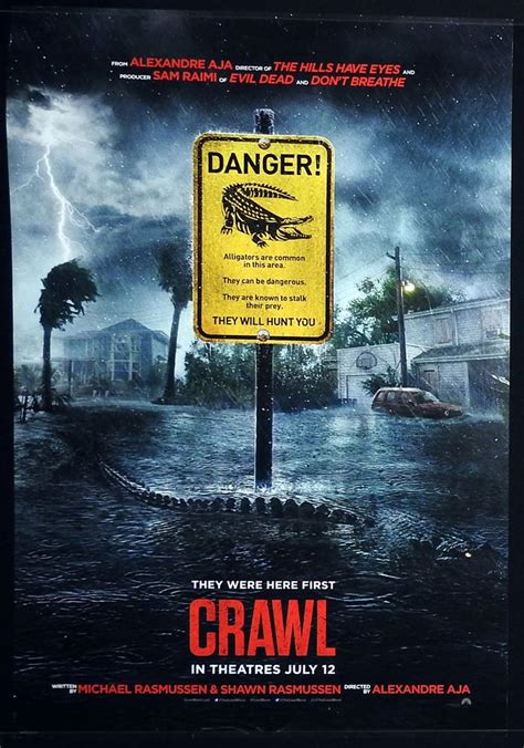 CRAWL Original US ADV One Sheet Movie poster Kaya Scodelario Barry