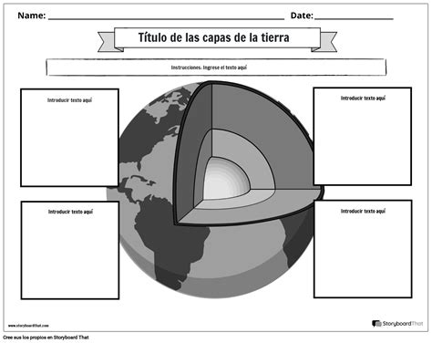 Hojas De Trabajo Gratuitas Sobre Las Capas De La Tierra Storyboardthat