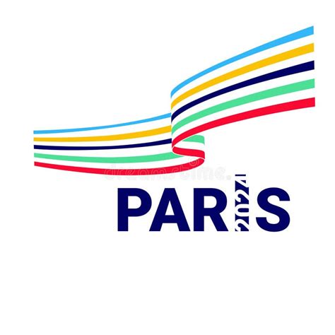 Jeux Olympiques Paris 2024 Logo Officiel Symbole Abstrait Image Stock