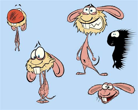 An Image Of Cartoon Rabbits With Different Expressions