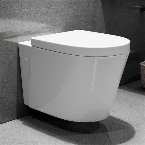 Buy HOROW Wall Hung Toilet HR-WT01W, Compact In Wall Toilet with Soft