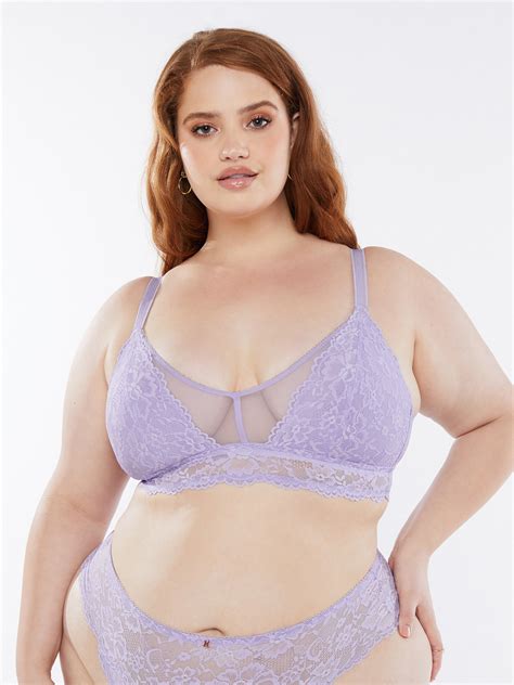 Floral Lace Mesh Bralette In Purple Savage X Fenty Uk United Kingdom