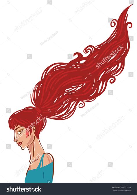 Sexy Fashion Brunette Girl Sketch Hand Stock Vector Royalty Free Shutterstock