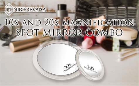 20X 10X Magnifying Mirror Set Combo With 3 Suction Cups Each