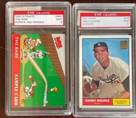 The Babe Sandy Koufax Trading Cards Art Antiques Collectibles Collectibles Sports