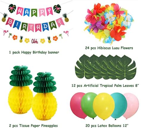 Tropical Hawaiian Luau Party Decor Etsy