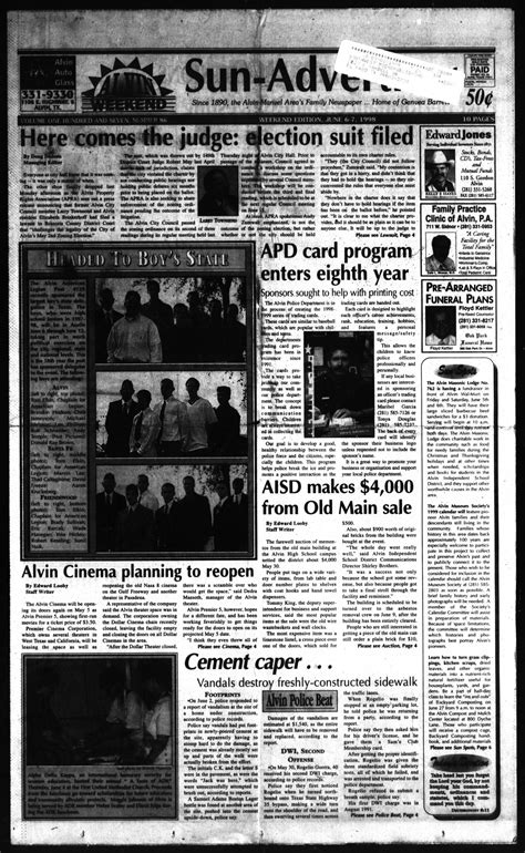Alvin Sun-Advertiser (Alvin, Tex.), Vol. 107, No. 86, Ed. 1 Sunday