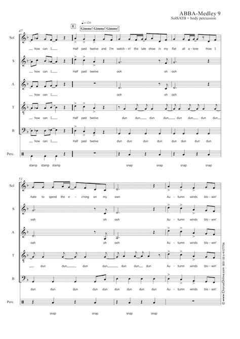 Arrangement Abba Medley Fluegelmusic