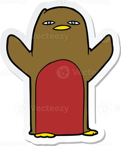 Sticker Of A Cartoon Robin 44934637 Png