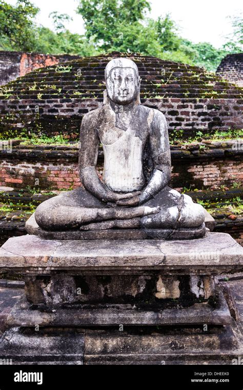 Buddha Statue At Vatadage In Polonnaruwa Quadrangle Unesco World