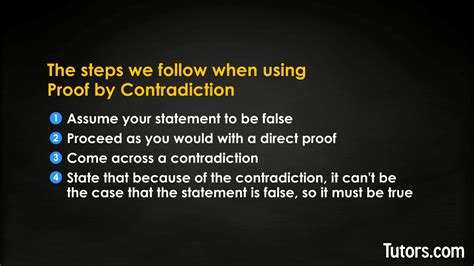 Proof By Contradiction Definition Examples And Video