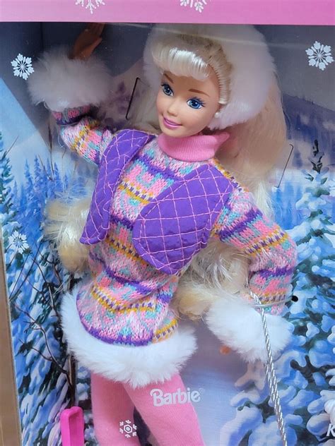 Winter Holiday Barbie Gift Set Sledding Fun W Barbie Koko