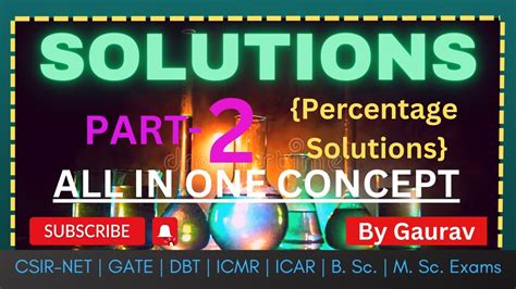 Solutions Part Percentage Solutions Part Easy Concept Csir