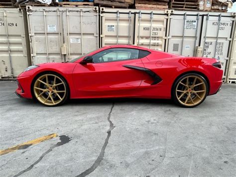 Chevrolet Corvette C Stingray Red Forgiato Tec S Wheel Front