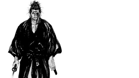 Vagabond Samurai Miyamoto Musashi Japan Kimono Simple Background Manga ...