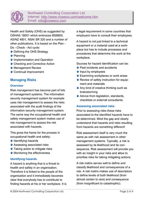 Risk Management Osh Pdf