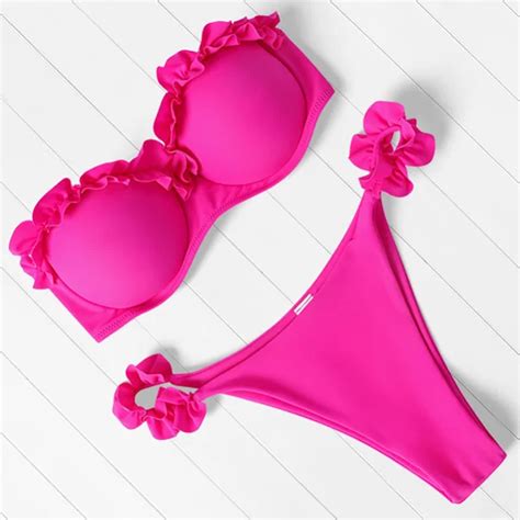 Leopard bikini komplet za žene zavodljivi brazilski kupaći kostim s push up grudnjakom niskog