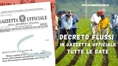 Decreto Flussi In Gazzetta Ufficiale Tutte Le Date Per Linvio