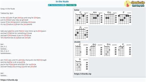 Chord In The Nude Tab Song Lyric Sheet Guitar Ukulele Chords Vip
