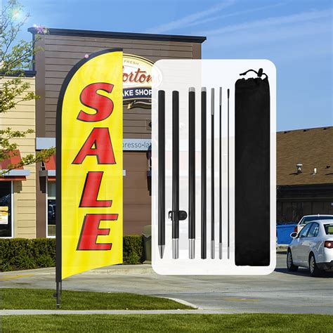 QSUM 7FT Tall Sale Feather Flag Stand, Large Indoor & Outside