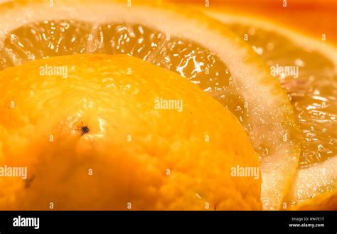 lemon slices closeup detail healthy fresh sour fruit vitamin  stock