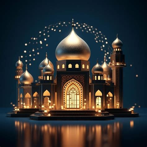 Premium AI Image | Islamic Mosque background