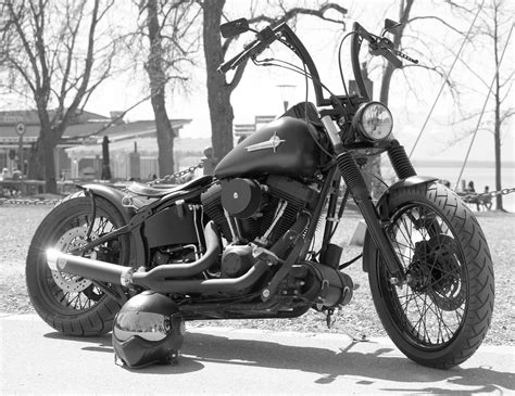 Download Black White Harley Davidson 1920x1080 Motorcycle Wallpaper
