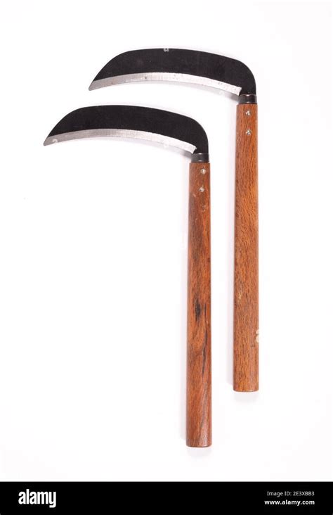 Japanese Kama Weapon Isolated On White Background Stock Photo Alamy