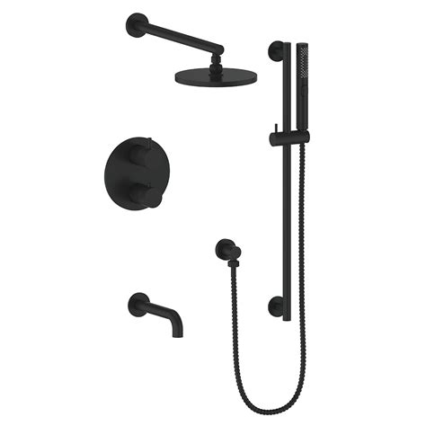 Vogt Drava 3 Way Thermostatic Matte Black Tremblay Kitchen Bath