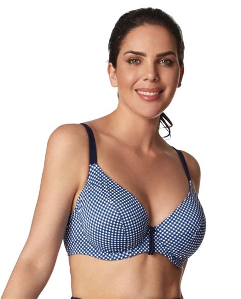 Top Bikini Capacidad Escotado Reforzado En Espalda Y Bajo Pecho Pin Up Bikini Bikini