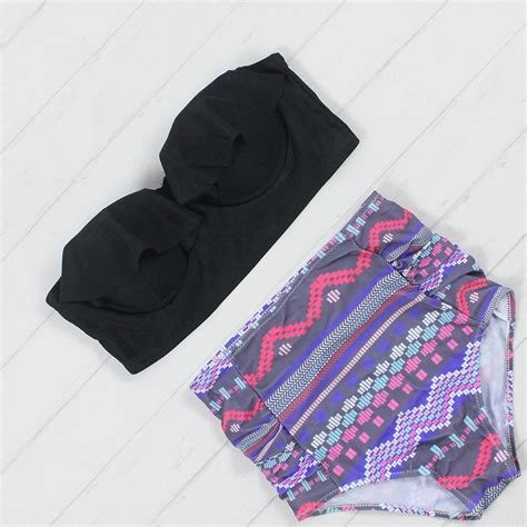 A Bikini Z Wysokim Stanem Bralet Z Falbank Xxl Oficjalne Archiwum Allegro