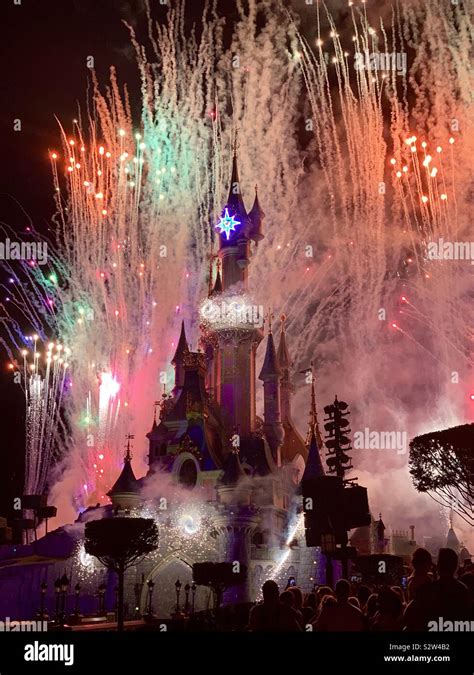 Disneyland Paris Fireworks Stock Photo - Alamy