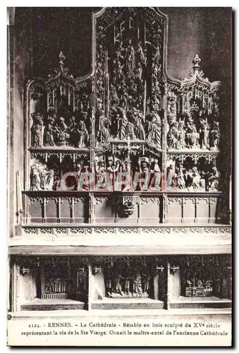 Carte Postale Ancienne Rennes La Cath Drale Retabie En Bois Sculpte La