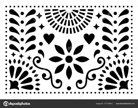 Traditional Mexican Art Black And White