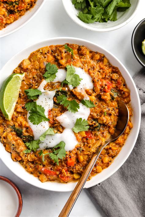 Curried Quinoa And Lentil Stew Okonomi Kitchen