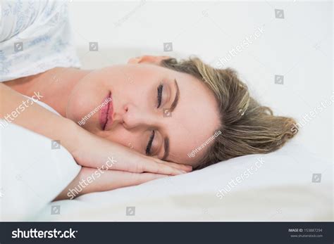 Attractive Blonde Woman Sleeping Cosy Bed Stock Photo Shutterstock