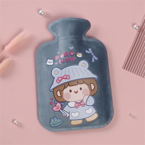 Murahmini Plush Hot Water Bottle Bag Handwarmer Warm Hands Bag Tungku Air Panas Beg Tuam Perut
