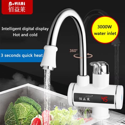 Hot And Cold Instant Electric Heating Faucet Kitchen Bathroom Hotel Easy To Install Instant