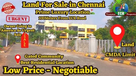 Land For Sale In Chennai Ecr Urgent Sale Close To Ecr Road And Beach