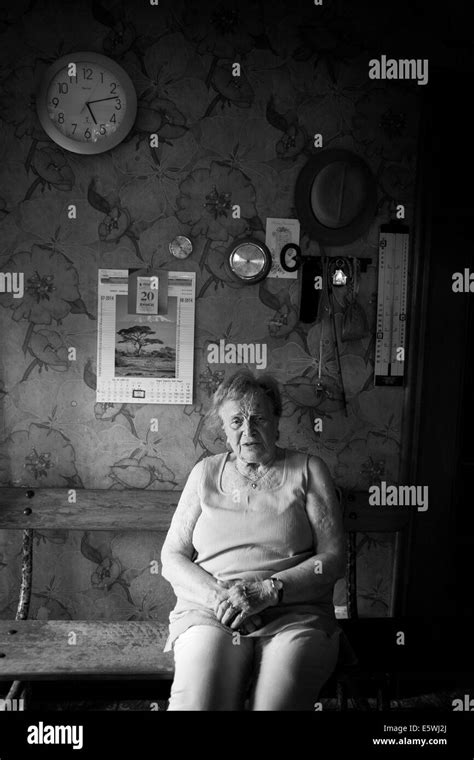 Elderly Person Indoors Stock Photo Alamy