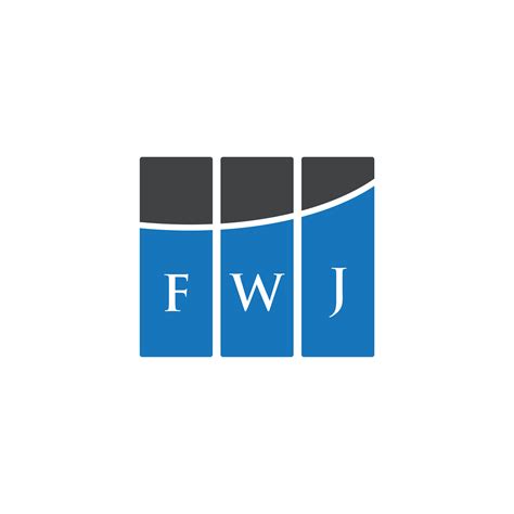 fwj letter logo design  white background fwj creative initials