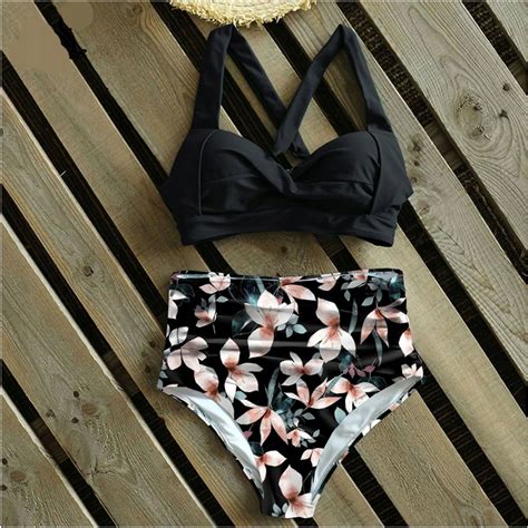 Strj Kpielowy Bikini Wysoki Stan Dwuczciowy Oficjalne