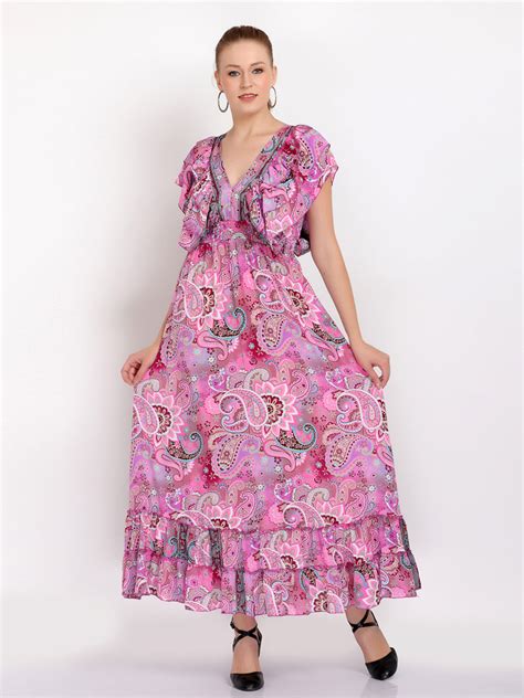 Shop Ruffle Sleeve Maxi Dress Long Floral Dress